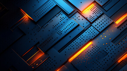 Background and texture of neon lights on unplastered brick walls. ai generated