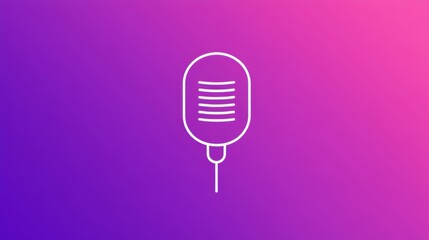 Elegant Line Art Microphone Icon Design