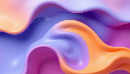 Fototapeta premium Abstract Pastel Waves Fluid Design Background