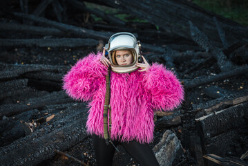 Pink cosmonaut