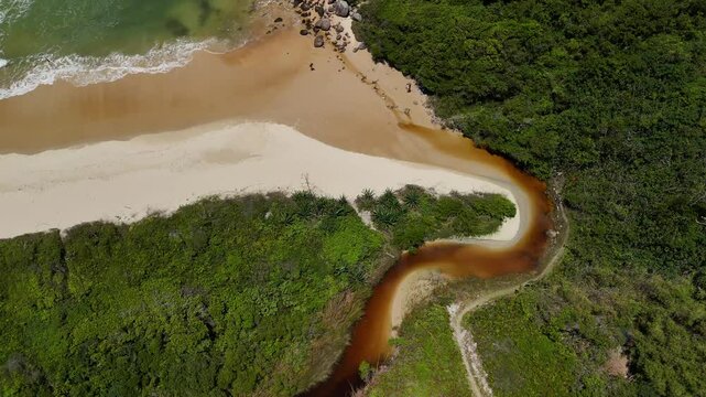 Aerial view of Quatro Ilhas Beach - Bombinhas, Santa Catarina, Brazil