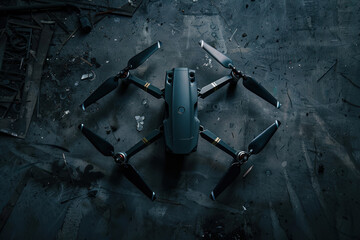 Stunning aerial visuals of drone accessories, detailed close-up shots