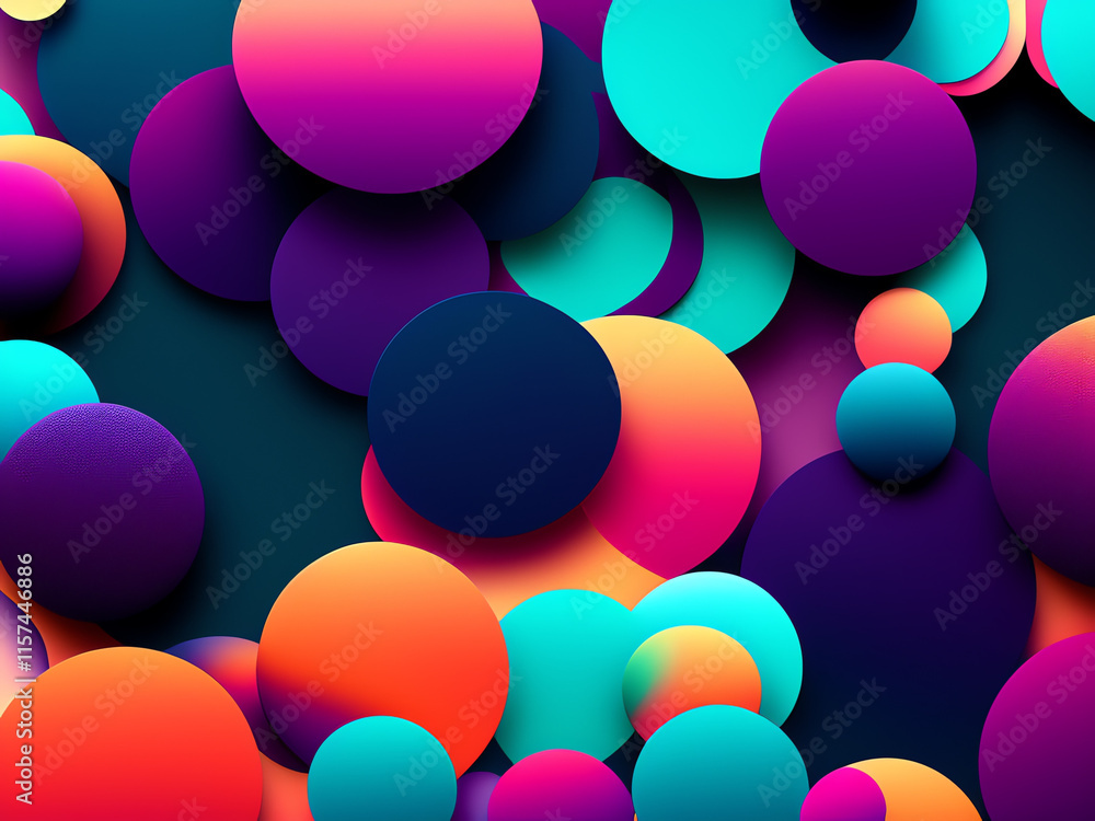 Poster background with colorful circles