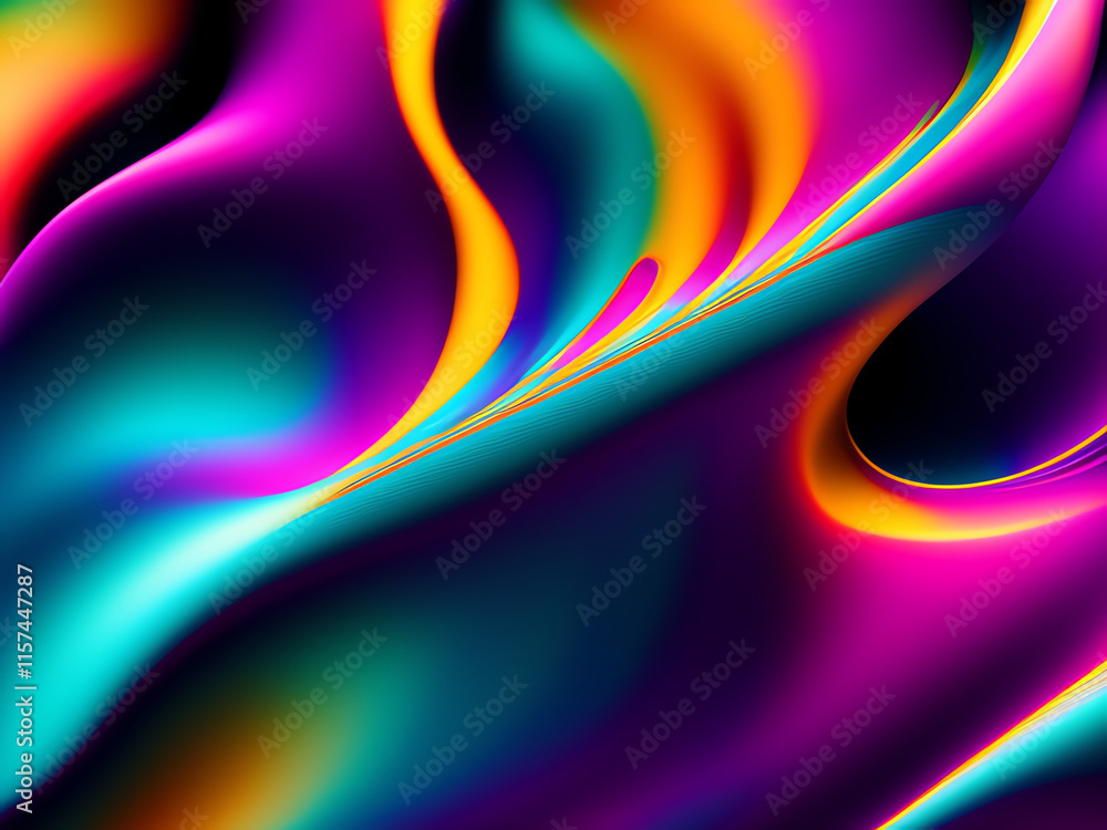 Poster abstract colorful background with waves