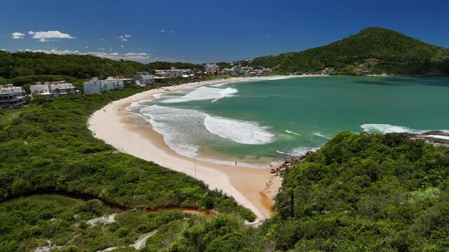 Aerial view of Quatro Ilhas Beach - Bombinhas, Santa Catarina, Brazil
