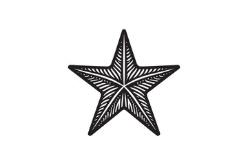 Obraz premium simple and unobtrusive star fish vector silhouette illustration isolated in white background 