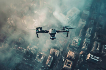Naklejka premium Stunning aerial visuals of UAVs, detailed close-up shots