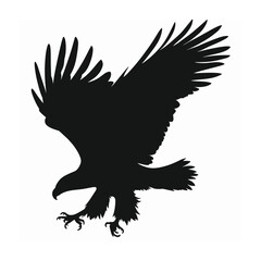 Bald eagle silhouette vector illustrations