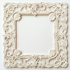 Elegant Ornate Frame: A Square Frame with Intricate Floral Design 