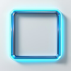Fototapeta premium Neon Square: Captivating, luminescent, neon-lit square, set against a modern backdrop, exuding energy and futuristic aesthetics. Its design showcases minimalism and sophistication.