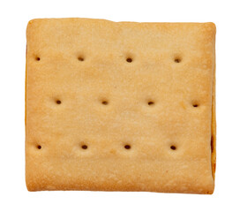 Square cookies on white background. Cookie isolate. Baking