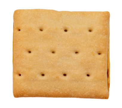 Square cookies on white background. Cookie isolate. Baking