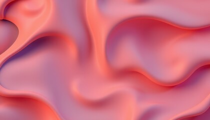 Obraz premium Abstract Pink And Coral Fluid Wave Design