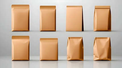 Obraz premium Brown Paper Lunch Boxes for Packaging and Craft Projects