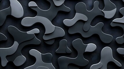 Trendy Dark Gray Camouflage Pattern for Modern Designs and Art