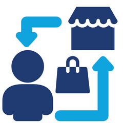Fototapeta premium Business To Costumer Icon