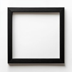Obraz premium Black Square Picture Frame: A sleek and minimalist square picture frame in a deep black finish offers a timeless elegance for displaying your cherished photos or artwork. It is a versatile design.