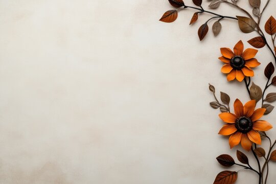 vintage floral wallpaper, retro sunflower wallpaper design with a worn appearance for a nostalgic decor touch