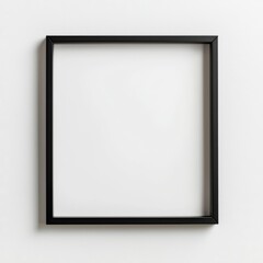 Black Square Frame Mockup: A sleek, minimalist black square frame sits against a clean backdrop, providing a clean and modern template for your design projects. Perfect for showcasing artwork.