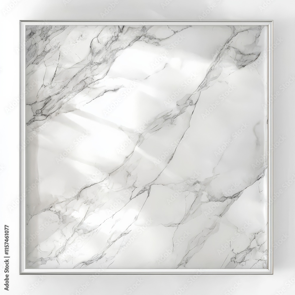 Poster marble texture in frame: a high-resolution image showcasing the elegant veining and subtle gray tone