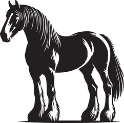 Horse isolated on white