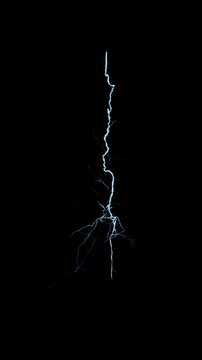 vfx electric bolt, flash isolated on black