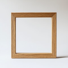 Simple Oak Frame: A minimalist square frame crafted from natural oak wood, showcasing a clean and elegant aesthetic. This versatile frame is perfect for adding a touch of rustic charm to any space. 