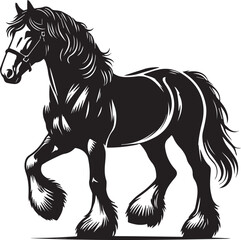 Horse isolated on white