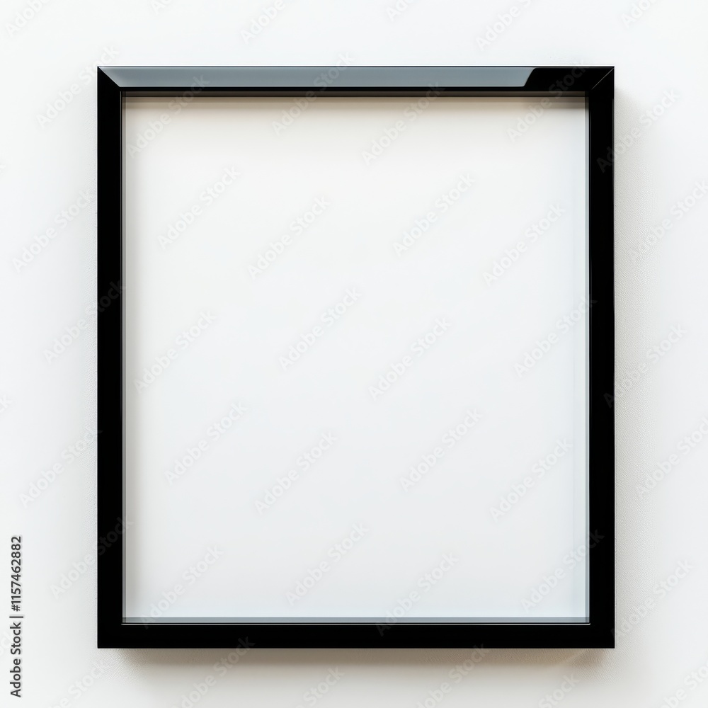 Poster aesthetic frame: a minimalist and elegant black picture frame with a clean and modern design, castin