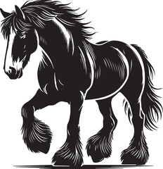 Horse isolated on white