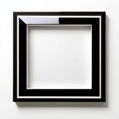 Fototapeta premium Black and White Square Frame Mockup 