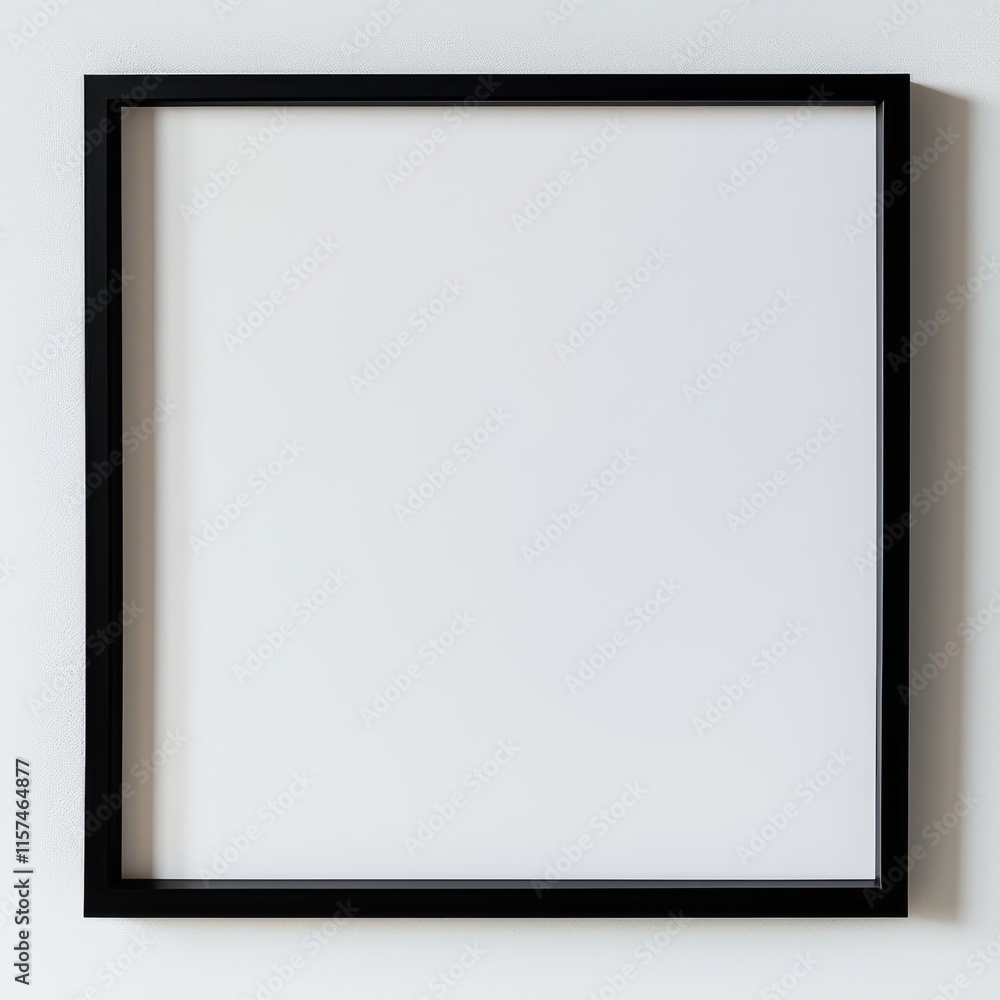 Poster blank canvas in black frame: a simple yet elegant square black frame against a clean background. the