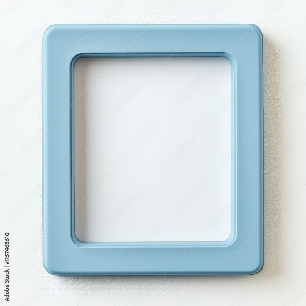 Poster simple blue square frame: a clean, minimalist design featuring a square frame in a calming blue hue.