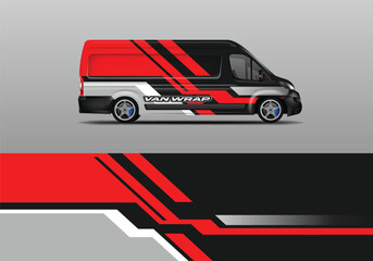 Van wrap design vector, decal livery © Alleuy