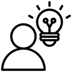 Thinking Outline Icon