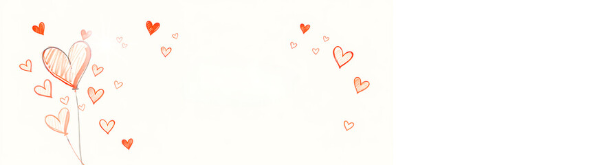 Valentine's Day 2025: Romantic Dinner of Love and Intimacy, Capturing Cherished Memories with a Heartfelt Date and Card. Whimsical Hand-Drawn Valentine's Card Design with Heart Motifs