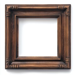 Antique Wooden Frame: A rich, dark brown wooden picture frame with ornate detailing, perfect for adding a touch of vintage elegance to your projects.&nbsp;