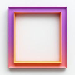 Geometric Gradient: An eye-level view reveals a minimalistic composition featuring two concentric squares. One square is meticulously nested within the other.