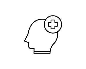 Mental health icon vector symbol design illustration