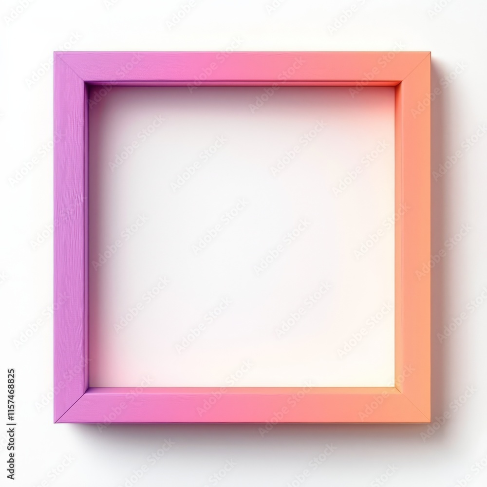 Poster empty frame of modern design: this modern square frame, with its gradient hues and simple lines, is 