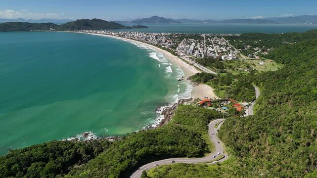 Aerial view of Mariscal Beach - Bombinhas, Santa Catarina, Brazil