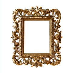 Gilded Rococo Picture Frame: An intricately carved golden frame with swirling Rococo patterns and flourishes, designed to hold a cherished photograph or artwork.