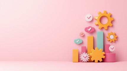 Colorful Sliders and Gears for Adjustment Visualization