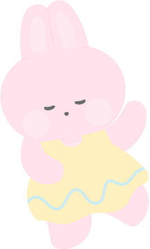 recommend clip art: pink rabbit ballerina