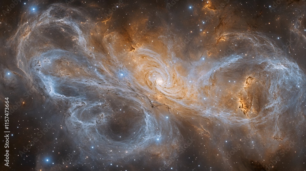 Poster exploring cosmic wonders deep space astronomy image nebula environment wide angle view galactic conc
