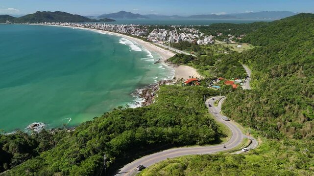 Aerial view of Mariscal Beach - Bombinhas, Santa Catarina, Brazil
