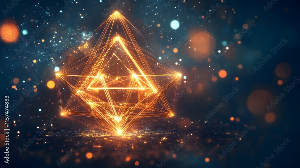Poster dynamic light patterns abstract visualization digital art futuristic environment close-up view creat