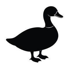  silhouette of a Cute duck, Duck Vector Design