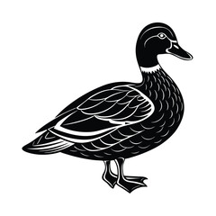  silhouette of a Cute duck, Duck Vector Design