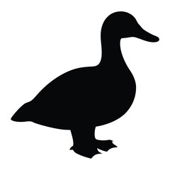  silhouette of a Cute duck, Duck Vector Design